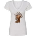 thumbnail image 3 of Inktastic Cowgirl Rodeo Western Boot Women's V-Neck T-Shirt, 3 of 5