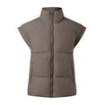 thumbnail image 4 of Womens Vest Puffer Vest Women Full Zip Sleeveless Vest Lightweight Vests Fall Outfit Ladies Vests, 4 of 4