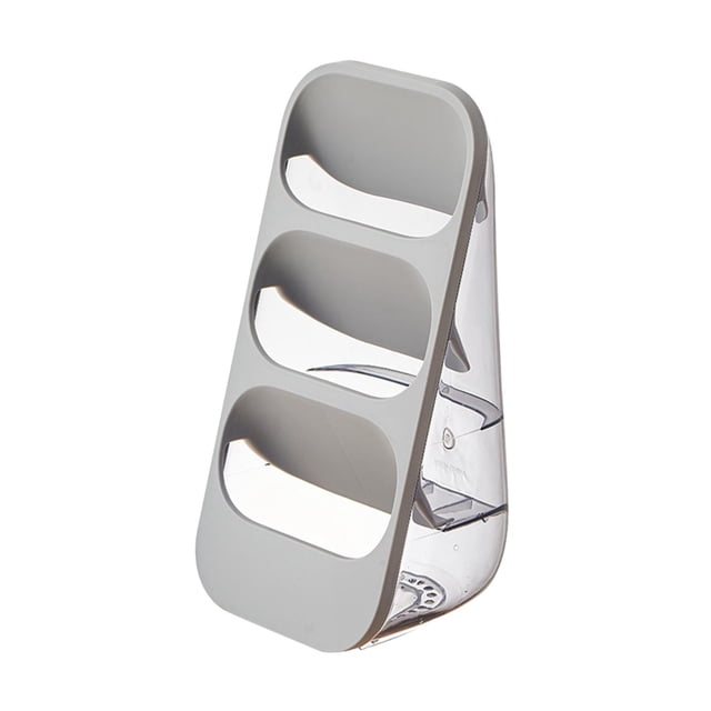 Soporte para utensilios Organizador de cubiertos Contenedor de almacenamiento de vajilla de cocina Gris