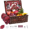 thumbnail image 1 of Cesta de Picnic Neti Neti de Mimbre para 4 Personas con Nevera y Manta, 1 of 8