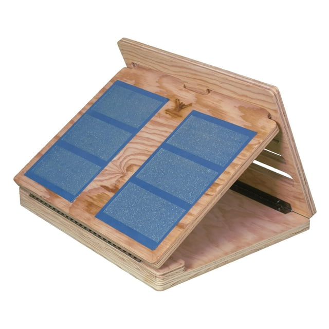 Pain Free At Sea Therapy Slant Board - Wooden Slant Board for Calf Stretching, The Only One With Interlocking Lip/Edge for Safety & Stability, 4-Level Adjustable Wedge Stretcher for Posture Exercise