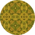 thumbnail image 1 of Ahgly Company Indoor Round Patterned Dark Bronze Brown Area Rugs, 3' Round, 1 of 6