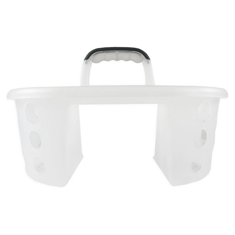 Mainstays Portable Shower Caddy Frosty Plastic