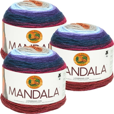 Lion Brand Mandala Yarn -Griffin, Multipack Of 3