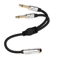 thumbnail image 1 of Cable XMSJSIY 6,35 mm 1/4 TRS estéreo hembra a doble 6,35 mm 1/4 TS mono macho, 1 of 7