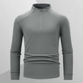 thumbnail image 2 of Mens Sweatshirt 2025 Mens Long Sleeve Quarter Zip Shirts Slim Fit Mock Neck Quilted Pullover Lightweight Athletic Golf Solid Tops Plus Size, 2 of 7