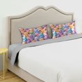 thumbnail image 5 of Haosy Satin Pillowcase for Hair and Skin Standard Cooling Silk Pillow Case with Envelope Closure Colorful Bear Toy 20"x40", 5 of 9
