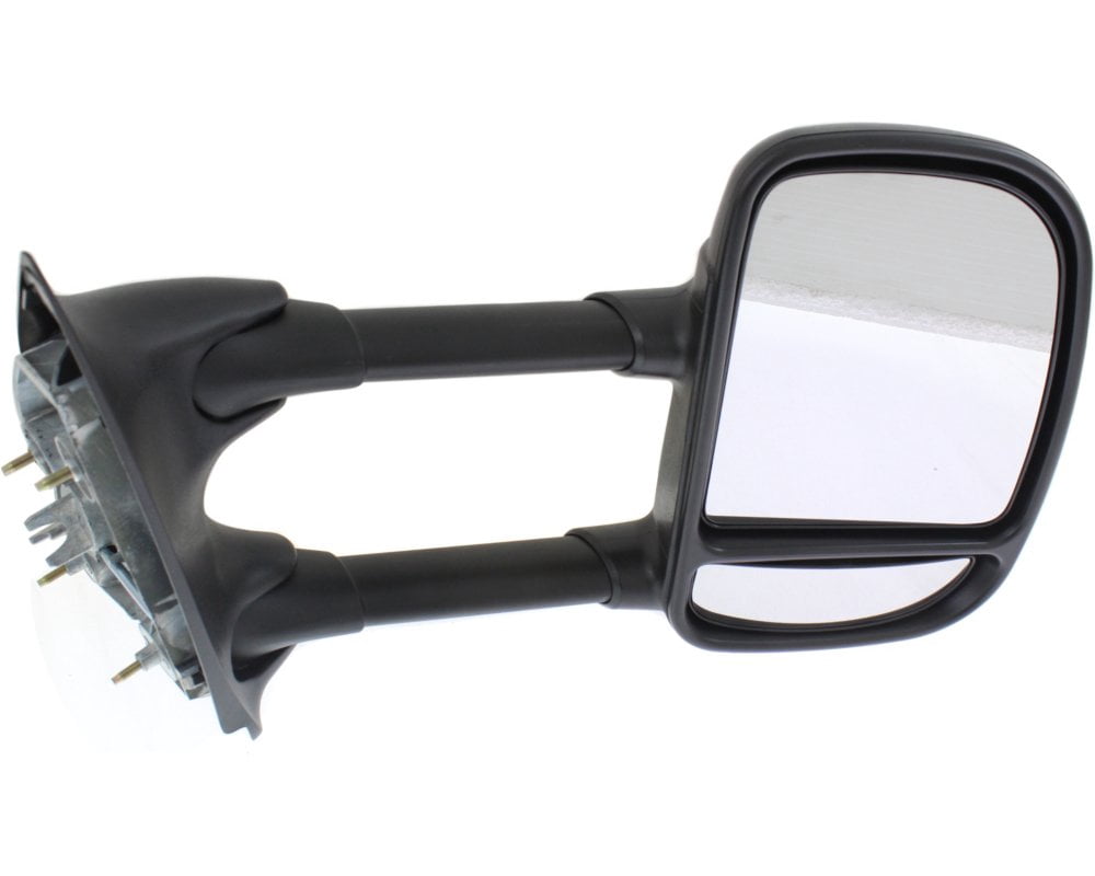 Kool Vue Towing Mirror Compatible With 1999-2007 Ford F-250 Super Duty F-350 Right Passenger Side w/ Blind Spot Corner Glass Textured Black