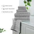 thumbnail image 5 of Martex 6-Piece Towel Set | 100% Cotton Soft & Absorbent Bath Towels | Monument Gray, 5 of 10