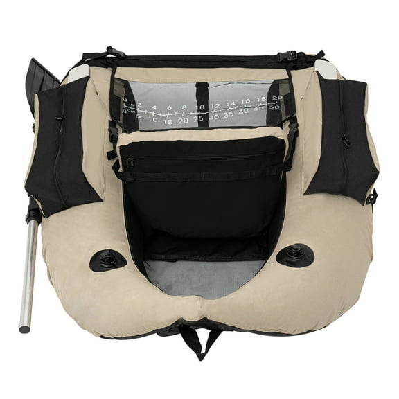 Fishing Float, Durable Oxford Cloth, 286.6 lbs Load Capacity, Adjustable Backrest (90-180°), Inflatable Seat, Convenient Storage Pockets, Easy to Carry and Set Up