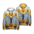 thumbnail image 6 of Bingfone Vibrant Butterfly And Sunflowers Men's Drawstring Hoodie Long Sleeve Pocket Sweatshirts-X-Large, 6 of 6