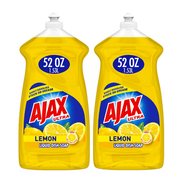 Ajax Lemon Scent Liquid Dish Soap 52 oz 2 Pack