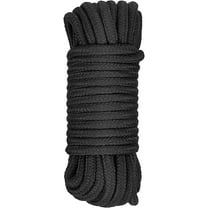 Casewin 1Pack 10 M/33 Feet 8 MM All Purpose Rope Soft Cotton Rope Cord Thick Cotton Twisted Cord (Black)