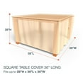 thumbnail image 4 of Budge Small 36" Beige Patio Square Table Cover, Sedona, 4 of 8