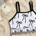 thumbnail image 6 of mgoYE Girl Swimsuits Size 8 Toddler Girl Bathing Suits Baby Bikini Swimsuit Girls Two Piece Bow Tank Top Shorts Swim Suit Baby Girls' Swimwear(White,6-7 Years), 6 of 6