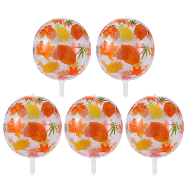 KAKOWELY 5 globos de aluminio con diseño de hoja de arce para decoración de fiestas.