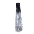 thumbnail image 2 of Extensión de pelo con trenza sucia y elástico - Trenza sintética elástica inflada, poni texturizado desordenado, recogido rápido y fácil, peinado con clip de moda, paquete negro, 2 of 3