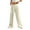 White, variant on Sakmal Pleated Pants for Women Stretchy Wide Leg Workout Casual High Waisted Plain Black Full Length Pants with Pockets