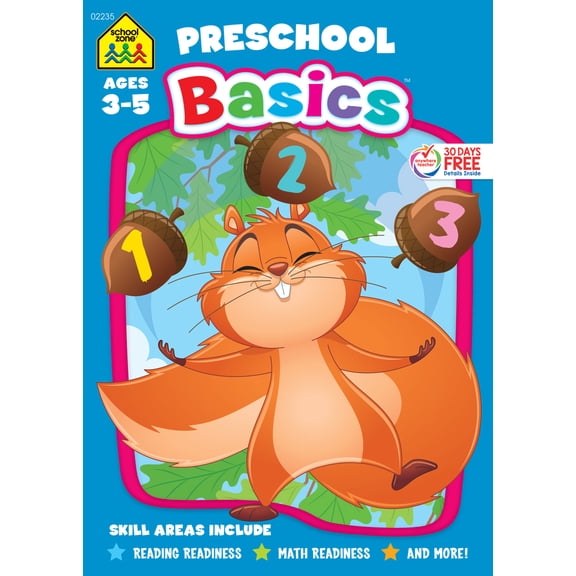 Pre-Owned School Zone Preschool Basics Workbook (Paperback) 1589470354 9781589470354