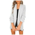 thumbnail image 1 of Women Workoffice Suit Solid Color Blazer V Neck Cardigan Pockets Professional Overcoat Single Breasted Fashion Jacket Button Down Fitted Outwear, 1 of 4
