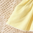 thumbnail image 5 of Toddler Baby Girl Outfits Summer Clothes Set Striped Bow Ruffle Strap Top and Shorts Set with Matching Bow Headband Tropical Beach Clothes Set 18-24 Months, 5 of 8