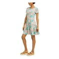 thumbnail image 3 of BEBOP Womens Green Short Sleeve Above The Knee Dress Juniors M, 3 of 4