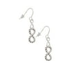 thumbnail image 3 of Delight Jewelry Silvertone Infinity Rope Silver tone Infinity French Earrings, 3 of 4