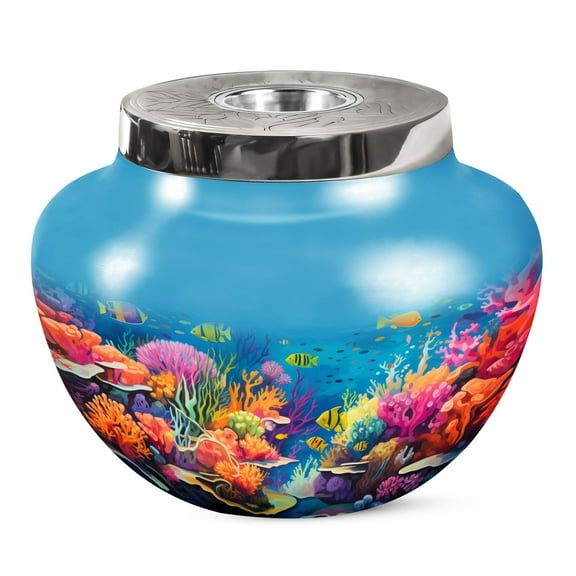 KARYLIZ Reef Funeral Urn - Unique Decorative Urn - Urns For Human Ashes Funeral (Size - 10 INCH)