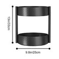 thumbnail image 4 of Lazy Susan Organizer 2 Tier - Turntable Spice Rack 10 inch Adjustable Metal Rotating Lazy Susan for Cabinet Pantry Kitchen Countertop Dining Table Cupboard Bathroom Vanity Storage Black, 4 of 8