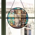 thumbnail image 3 of Stained Glass Window Hanging Tabby Cat - Stained Glass Window Hanging Tabby Cat, Festival Gift Ornament, Home Wall & Window Art, Brightens Any Space with Light, 3 of 6