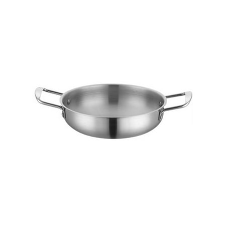 

Korean Instant Noodle Stainless Steel Pot with Double Handles Thickened Soup Sea Food Pan Kitchen Utensil Cookware
