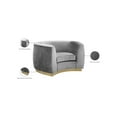 thumbnail image 2 of Meridian Furniture Julian Velvet Accent Chair in Gray and Gold, 2 of 7