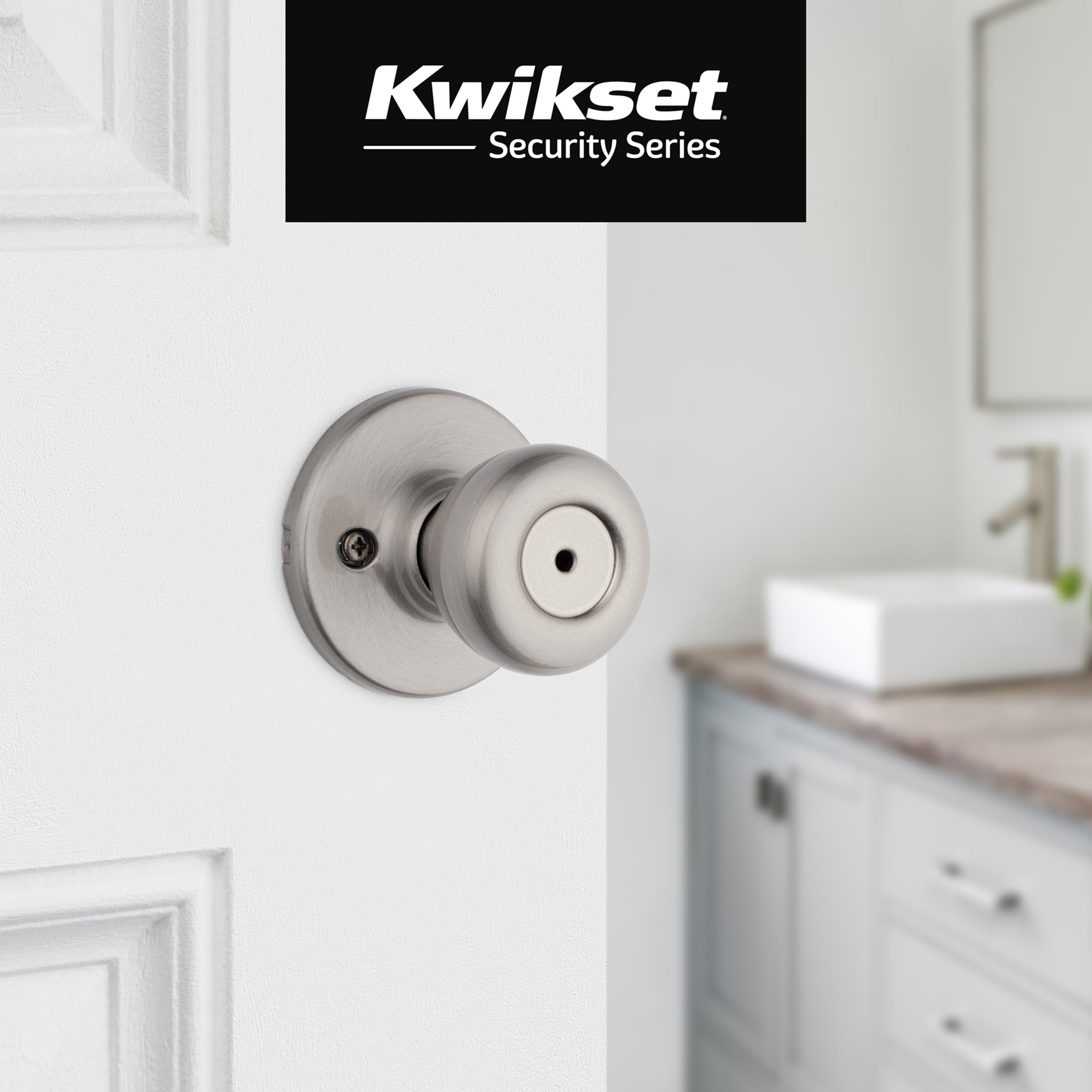 Kwikset Tylo Privacy Doorknob Satin Nickel