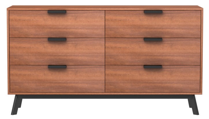 Mainstays Mid Century Modern 6 Drawers Dresser Vintage Umber Finish Mainstays Mid Century Modern 6 Drawers Dresser