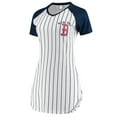 thumbnail image 2 of Women's Concepts Sport White Boston Red Sox Vigor Pinstripe Nightshirt, 2 of 4