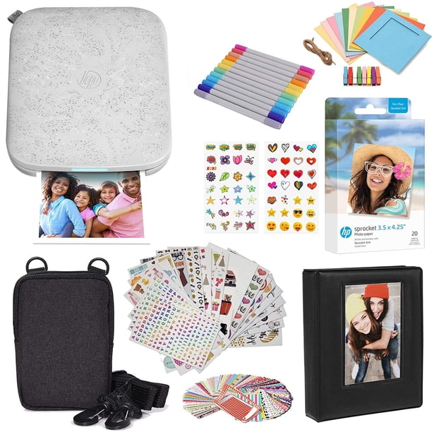 Impresora fotográfica instantánea HP Sprocket 3x4 con papel de zinc de 20 g