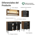 thumbnail image 4 of Cocina Integral Madesa Emilly Dance 169cm Marrón/Negro, 4 of 10