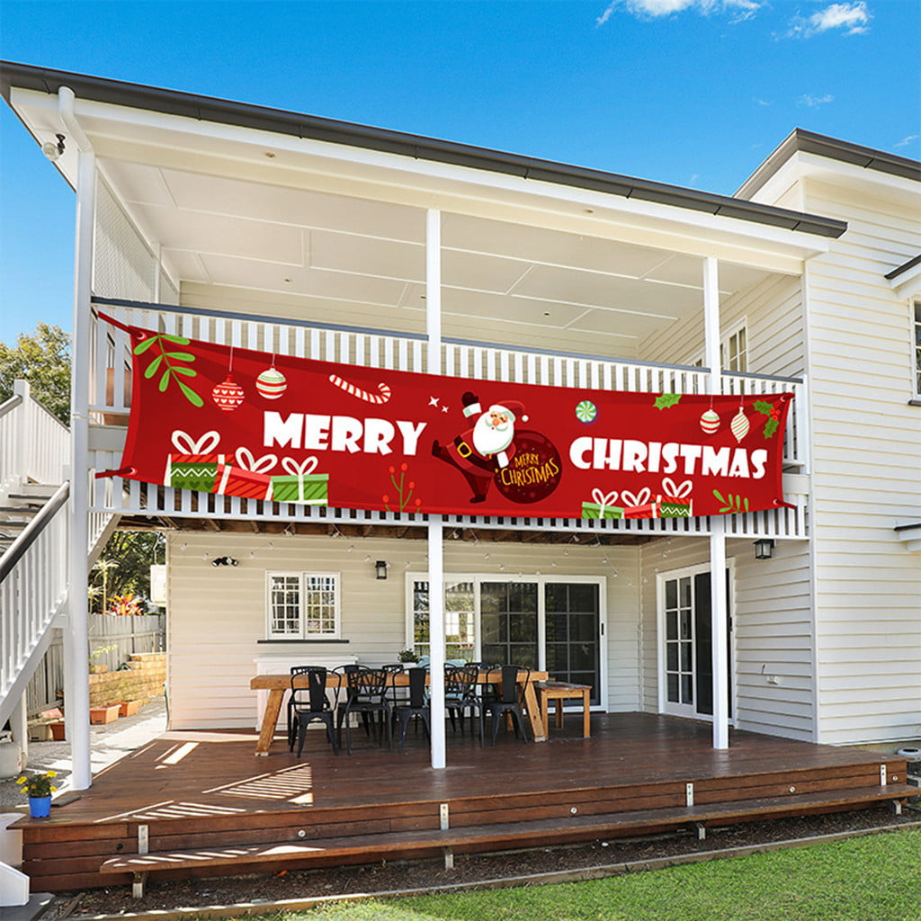 Details about   New Merry Christmas Outdoor Banner Decoration For Home Store Flag Pulling Design 