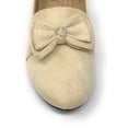 thumbnail image 3 of Victoria K Women's Foldover Sueded Double Bow Ballerina Flats, 3 of 8