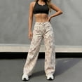 thumbnail image 6 of VBVC Women's Floral Paisley Print Barrel Jeans , High Waisted Denim Pants For Women,Ladies' Baggy Washed Trousers with Pockets,Beige,S-2XL, 6 of 8
