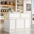 thumbnail image 2 of Tribesigns 57-Inch Reception Desk with Counter for Office, Retail, Lobby, Salon (White), 2 of 5