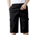 thumbnail image 2 of Fnnxeal Mens Summer Cargo Shorts, Relaxed Fit Outdoor with Pockets Big and Tall Shorts Carpenter Shorts for Men Black Casual Pants XL, 2 of 9