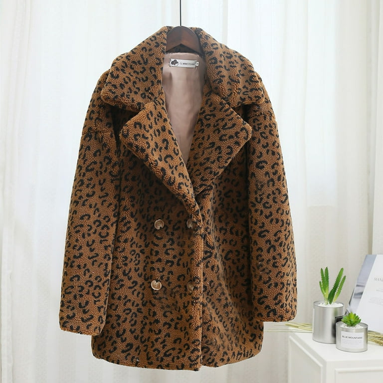 Leopard skin coats shop for sale
