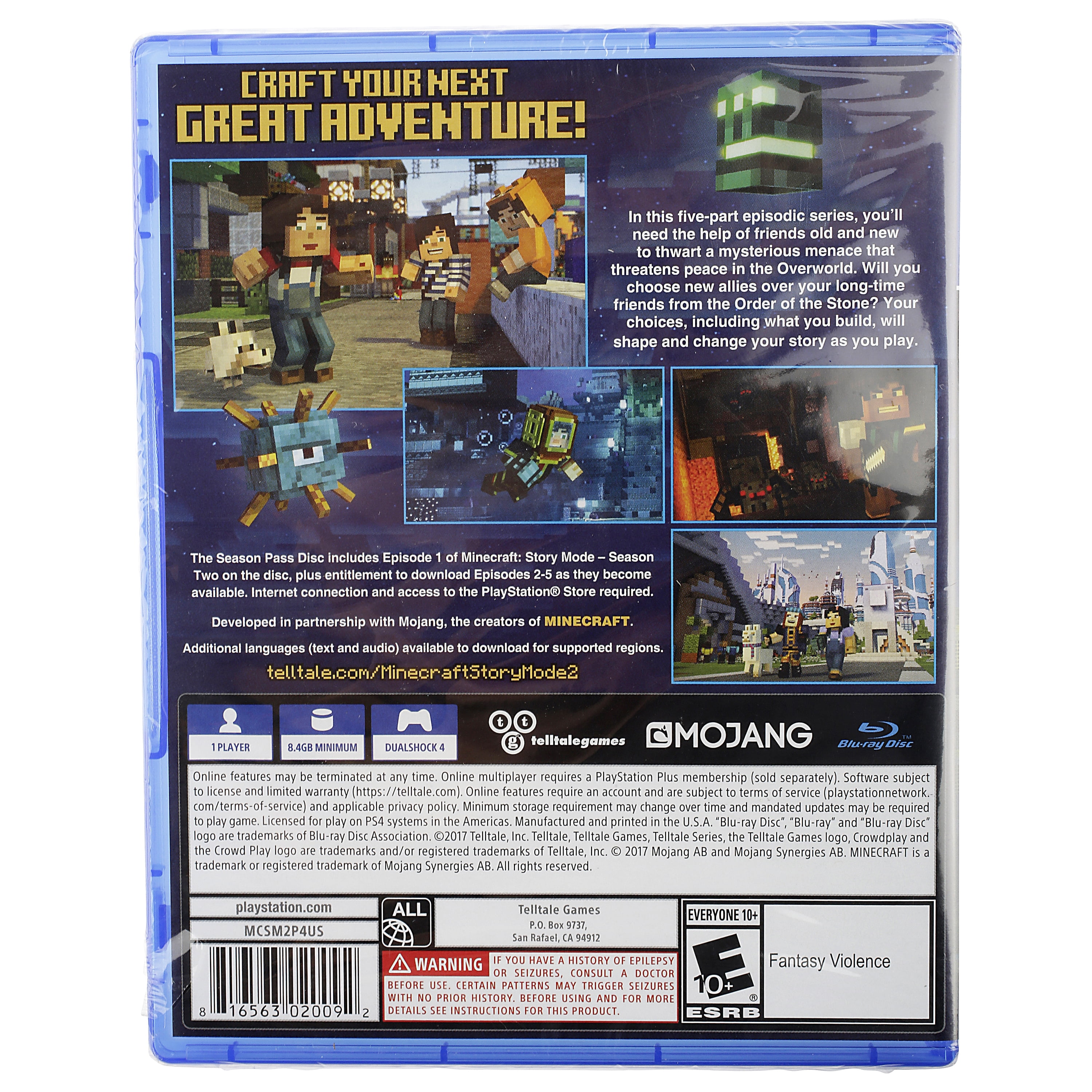 Minecraft Story Mode - Season 2 Pass Disc (PS4)