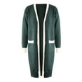 thumbnail image 4 of Vedolay Womens Coat Womens Plus Size Casual Long Sleeve Open Front Cardigan Work Office Casual Jacket,Green L, 4 of 5