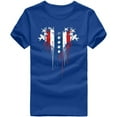 thumbnail image 4 of Qetyuw Womens 4th of July Shirts Plus Size Patriotic Red White and Blue Print Tshirts Tunic Short Sleeve Tees Comfortable Crewneck Blouses Tops Summer Tops for Women 2024, 4 of 8