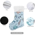 thumbnail image 3 of Coolnut 17.7 Inch Christmas Stockings, 1 PCS Cute Sea Animals Presonalized Large Stocking Sock for Family Holiday Xmas Party Decorations, 3 of 7
