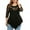 Black, variant on Over Sized T Shirt Women Plus Size T Shirt Women Solid Floral Lace 3/4 Neck Asymmetric Tops Blouse Plus Size Shirts Curvy Women Red S