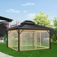 thumbnail image 6 of SDOTXA Gazebo Universal Replacement Mosquito Netting - Outdoor Gazebo Canopy 4-Panel Screen Walls with Zipper for 10‘ x 10‘ Gazebo (Mosquito Net Only), 6 of 9