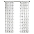thumbnail image 1 of Design Intelligent Sophie Polyester Pompon Embelli Panneau de Fenêtre en Gris, 1 of 10